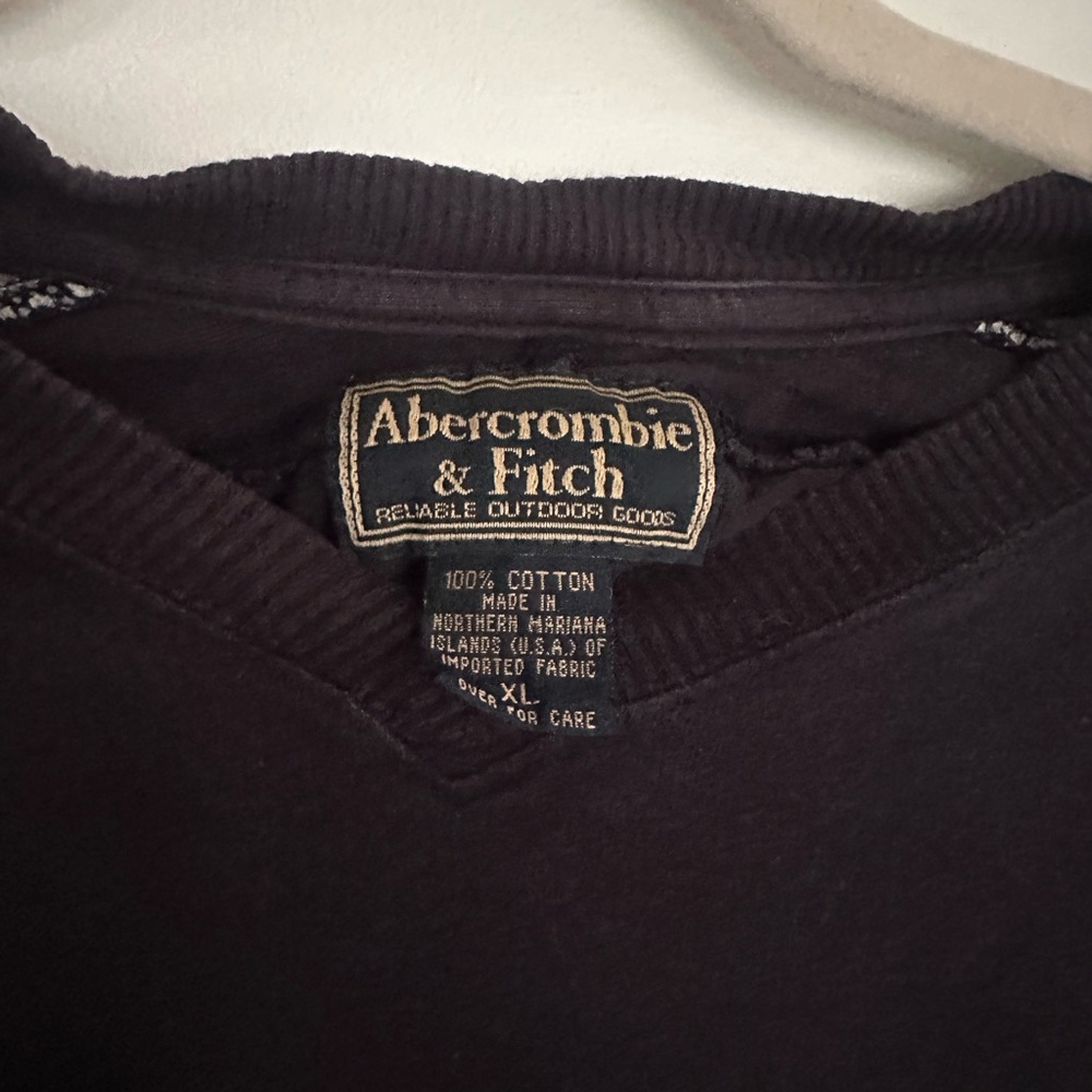 Abercrombie & Fitch Men’s Vintage Colorblock Long Sleeve Shirt - Size XL - Picture 4 of 6